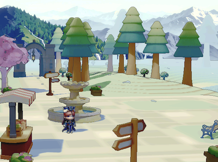 Three Leaf Saga village square